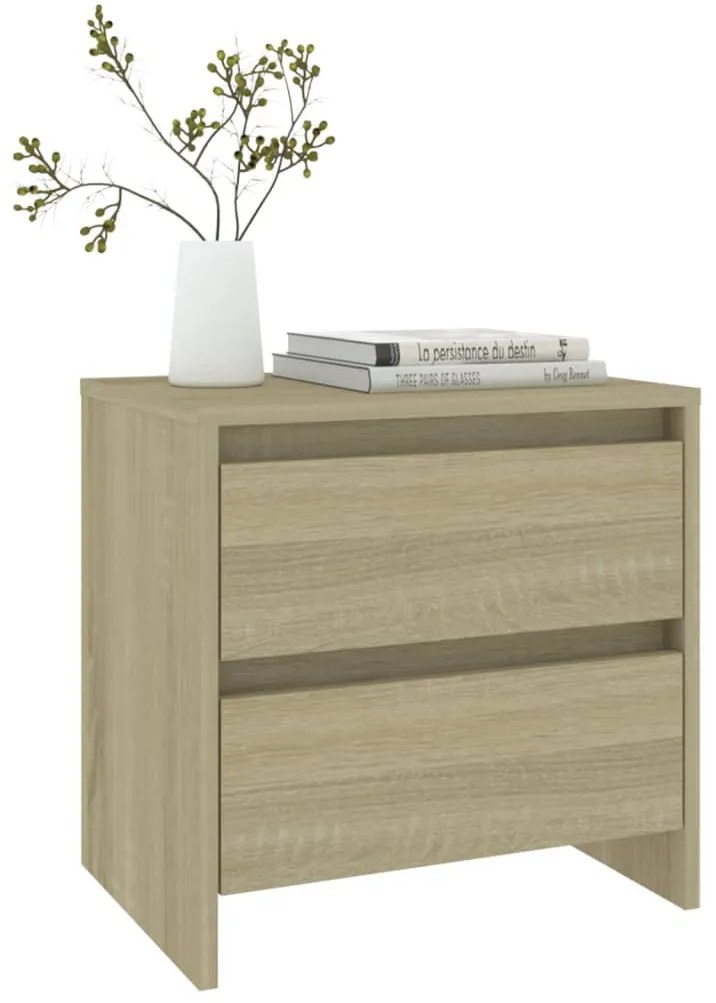 Mesa de cabeceira 2 pcs derivados de madeira carvalho sonoma
