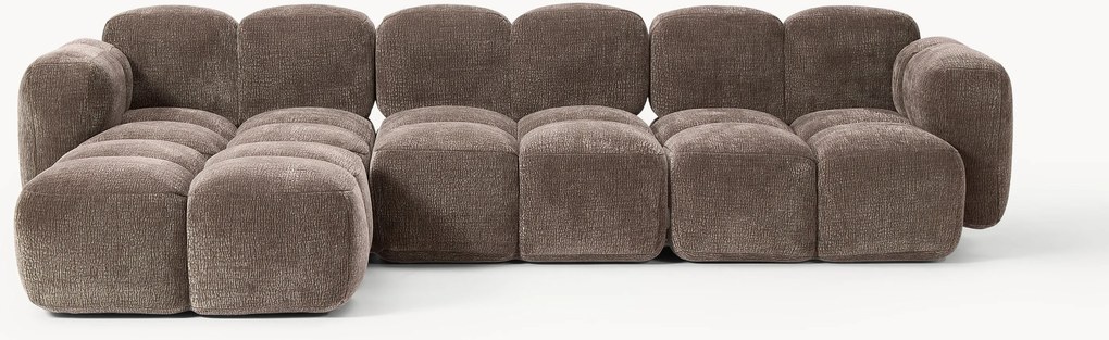 Sofá modular Tayla (4 lugares) com pufe (esquerdo/direito)