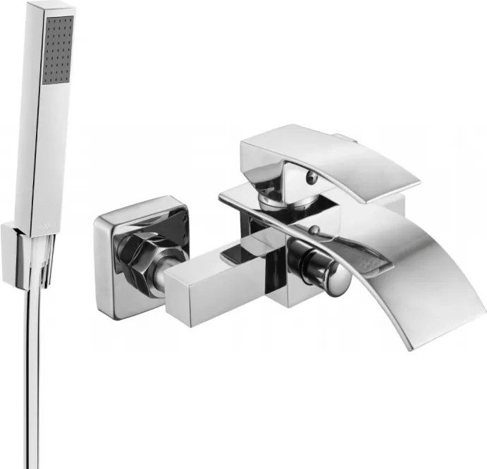 Mexen Aries R77 misturadora de banheira com conjunto de duche, cromado - 74483R77-00