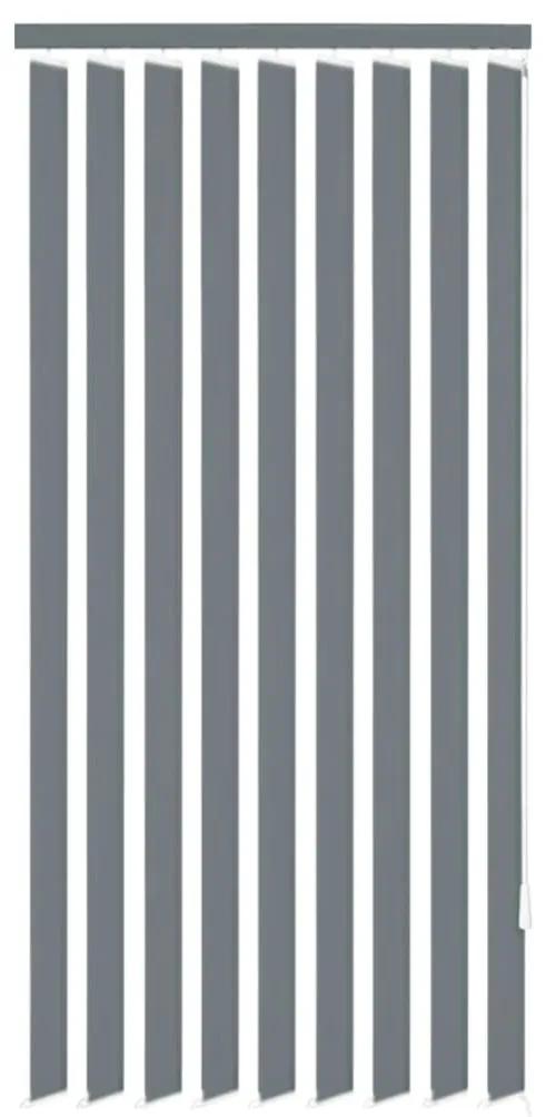 Persianas verticais 150x180 cm tecido cinzento