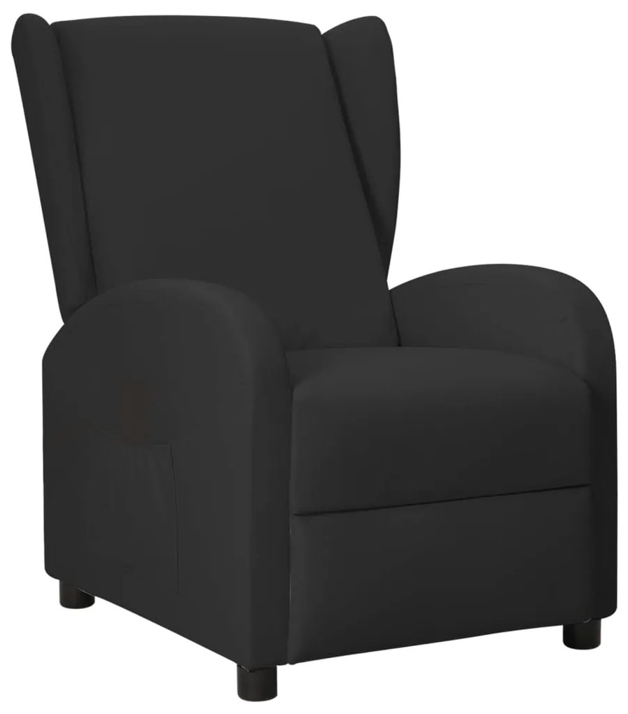 vidaXL Poltrona reclinável couro artificial preto