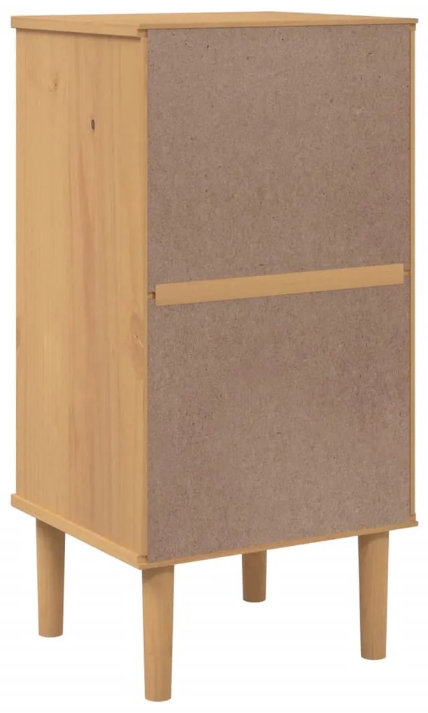 Mesa de cabeceira SENJA 40x35x80 cm pinho maciço castanho