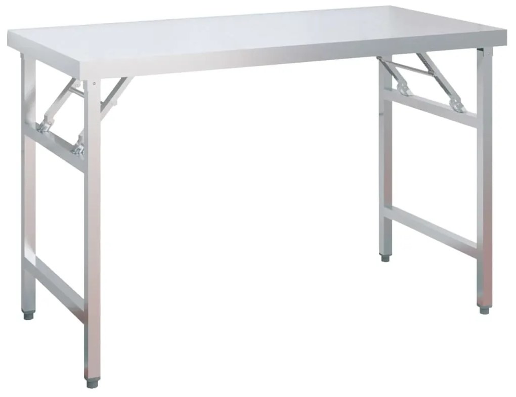 Mesa trabalho cozinha c/ prateleira 120x60x115cm aço inoxidável