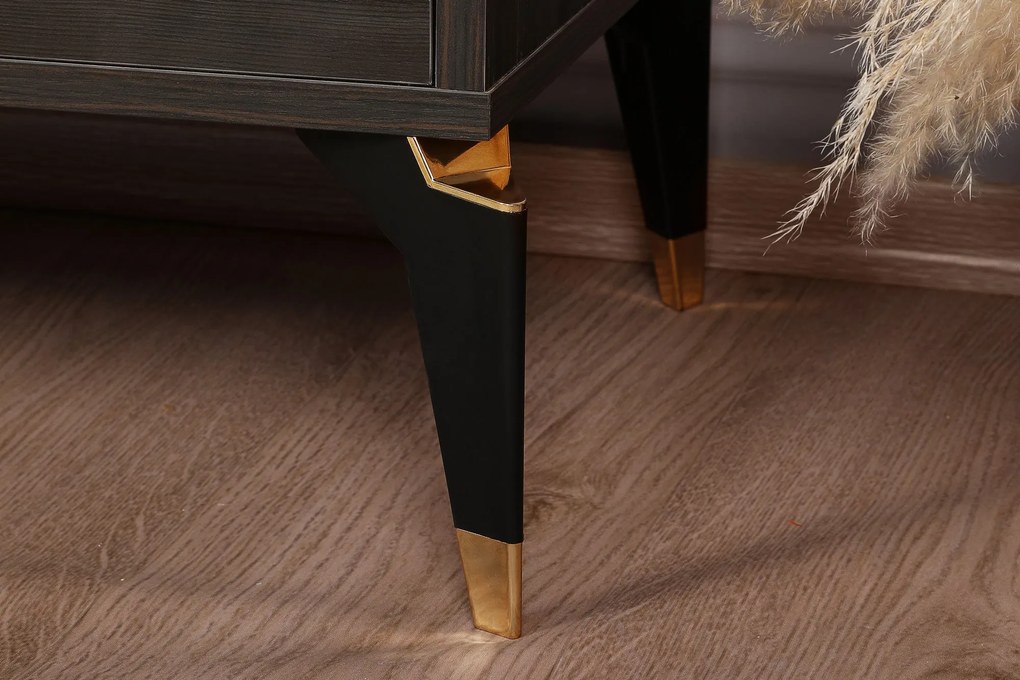Móvel TV Posh – Castanho Escuro – 143x47x40 cm