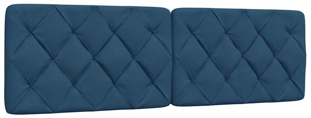 Cama com colchão 160x200 cm tecido azul