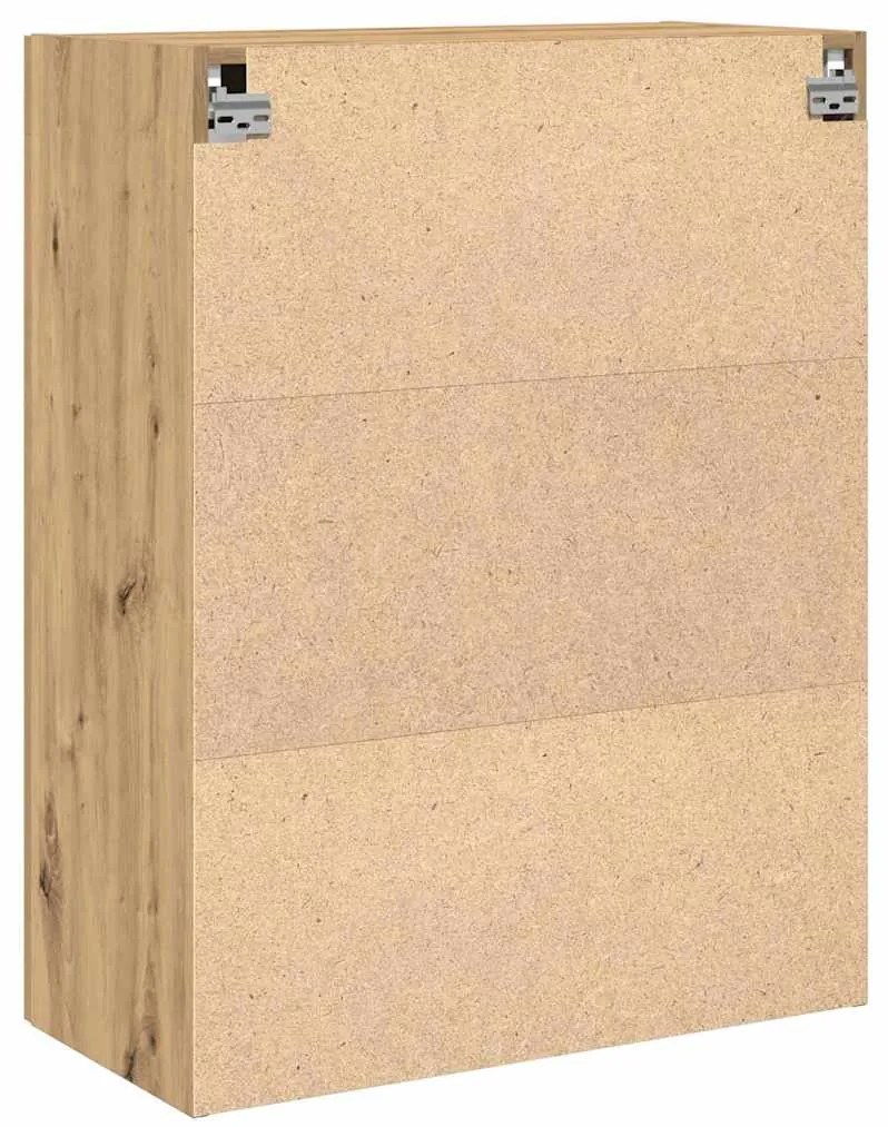 Armário de Parede vidaXL com Portas de Vidro Carvalho Artesão 69,5x34x