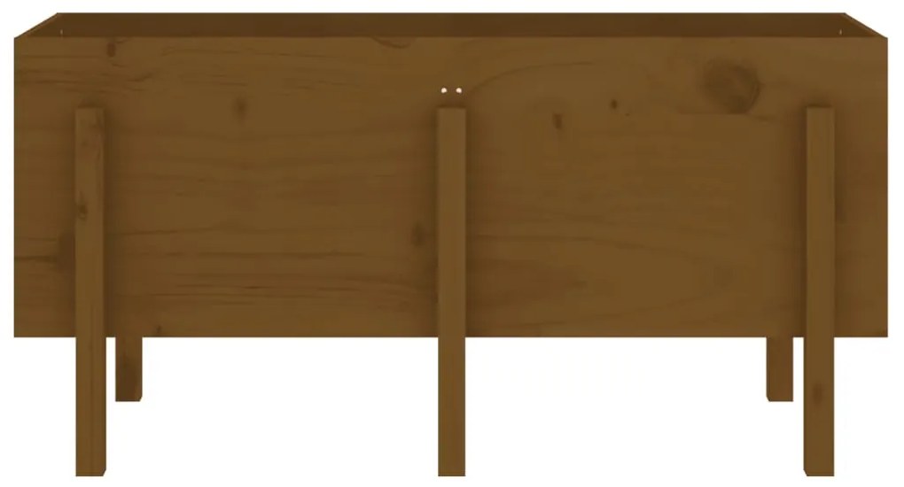 Canteiro elevado jardim 121x50x57 cm pinho maciço castanho-mel