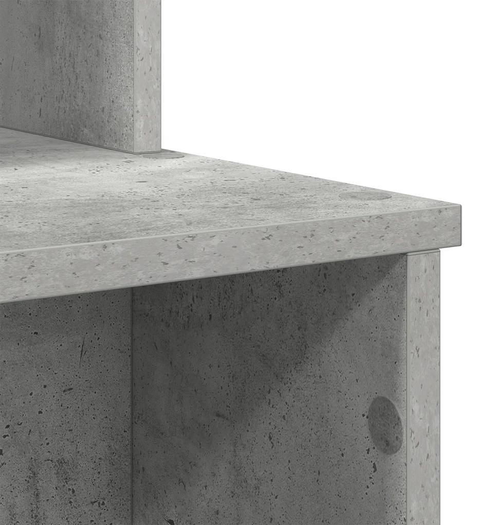 Secretária com Armazenamento Cinza Claro 120,5x44x88,5 cm Madeira Enge
