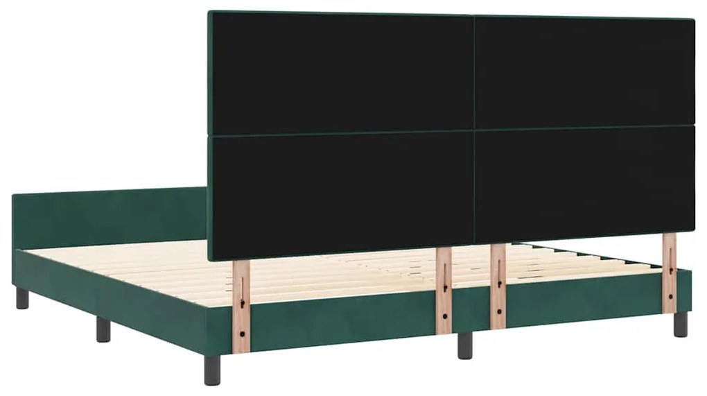 Estrutura de Cama vidaXL Verde Escuro 200x200 cm Veludo