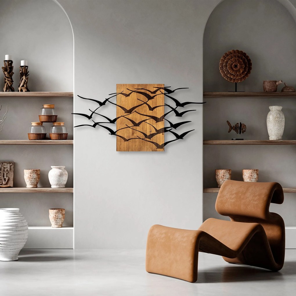 Acessório de Parede Decorativo MA – Nogueira/Preto – 70 x 140 cm