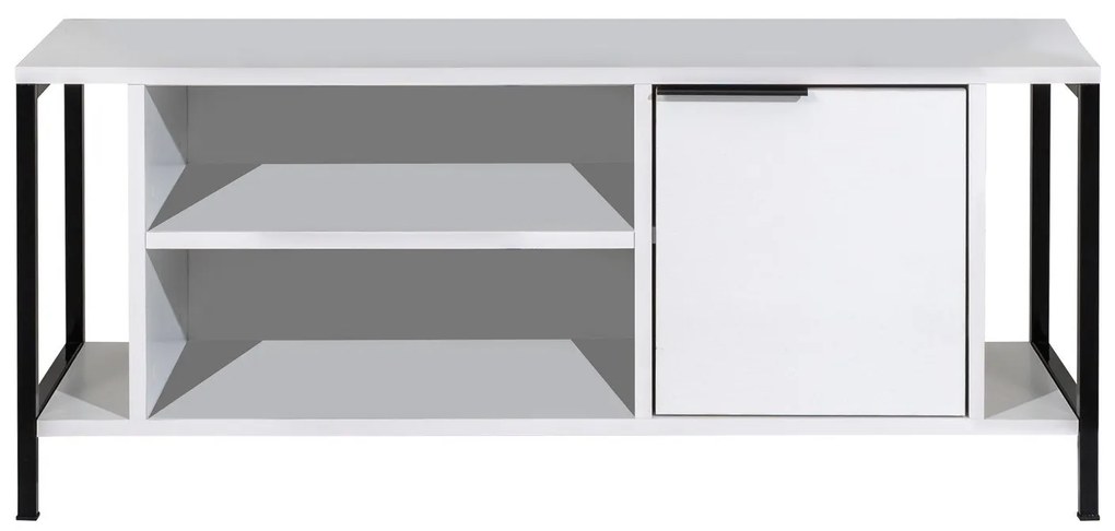 Móvel TV Bond – Branco/Preto – 120 cm x 48 cm x 35 cm