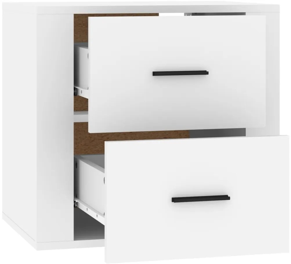 Mesa de cabeceira de parede 50x36x47 cm branco