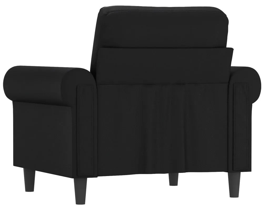 Poltrona couro artificial 60 cm preto