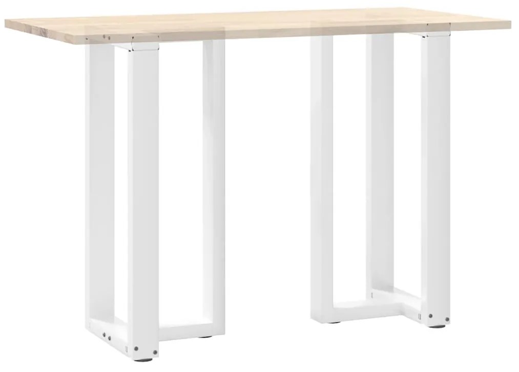 Pés de mesa de bar em forma de T, 2 peças, branco, 50x35x(90-91) cm, a
