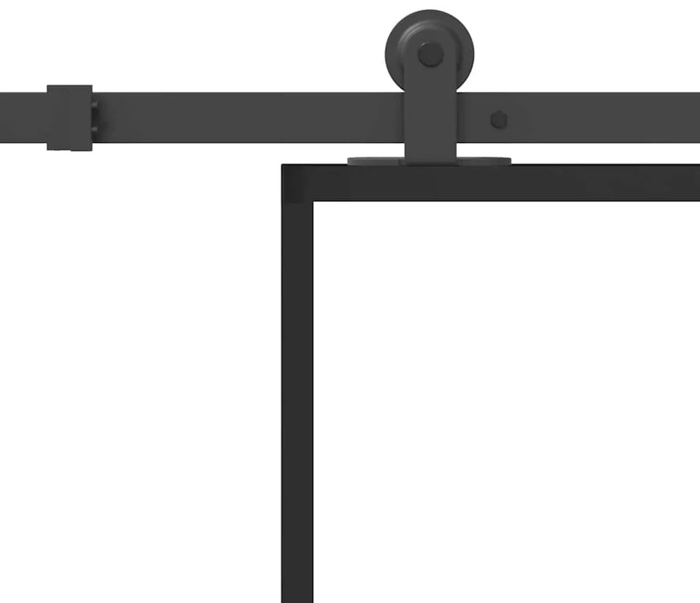 Porta deslizante c/ conj ferragens 102x205cm vidro ESG/alumínio