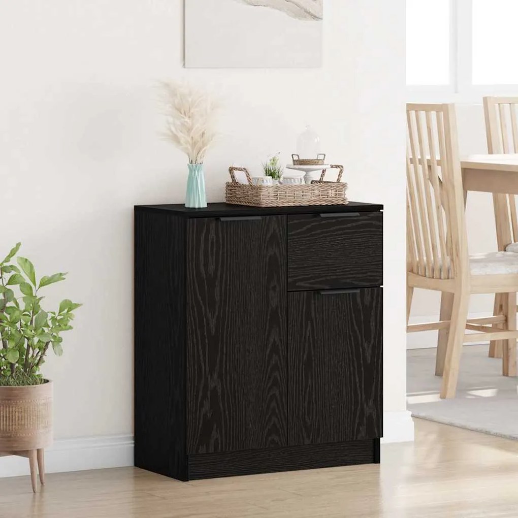 vidaXL Buffet Carvalho preto 60 x 30 x 70 cm Madeira processada