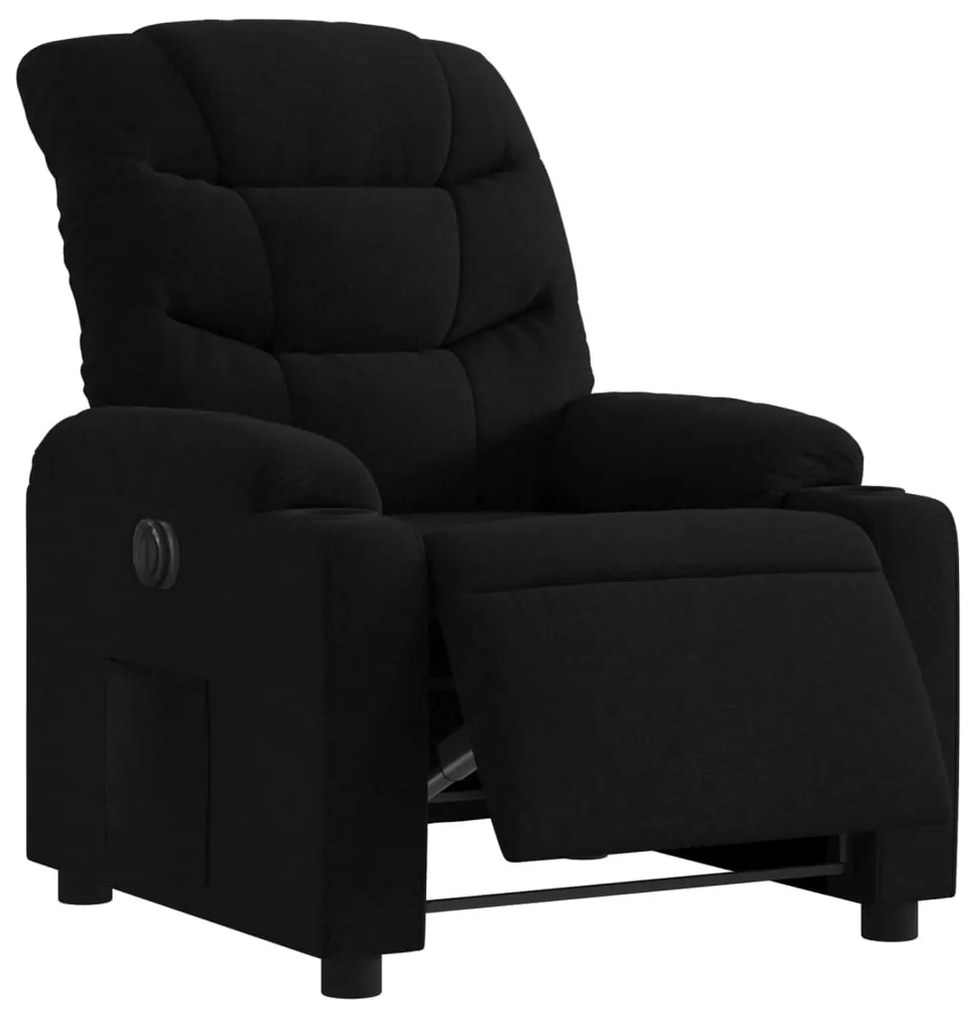 Poltrona elétrica reclinável tecido preto
