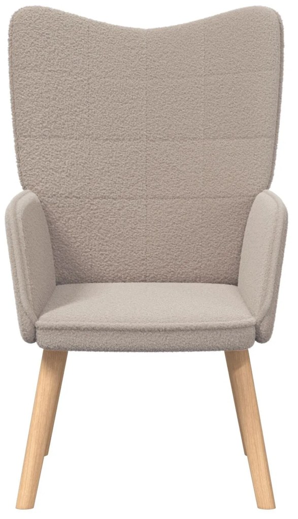 Poltrona Relaxante vidaXL em Tecido Semelhante a Lã Curly Cinza Claro