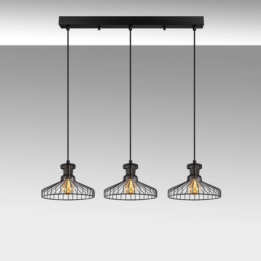Candeeiro de Teto Events – Preto Antigo – 73 x 23 cm