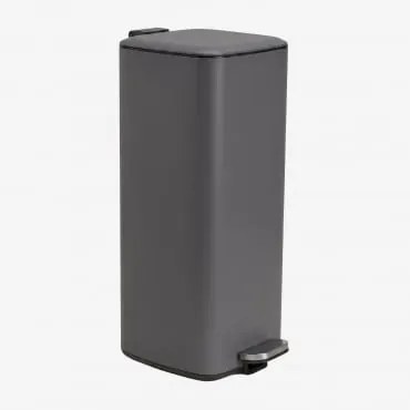 Lixeira Com Pedal Para Exterior Em Aço Sosuina Cinza Grafito & 30 L - Sklum