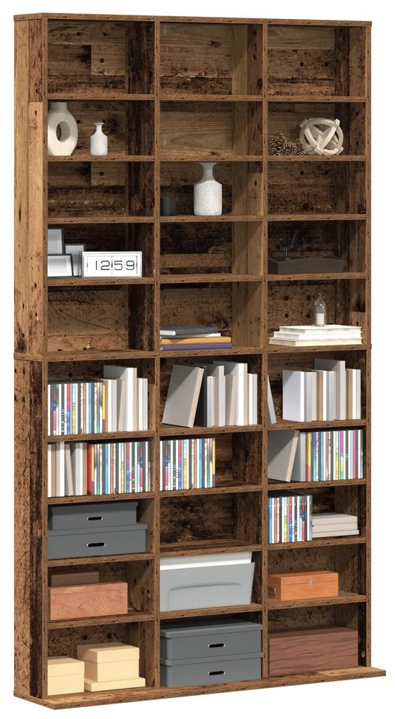Gabinete para CDs - Madeira Velha - 101x23x177,5 cm - Madeira Engenhei