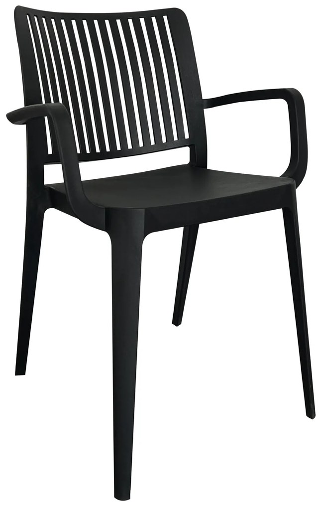 Cadeira JOY c/ braços, Preto – Pack com 16 unidades