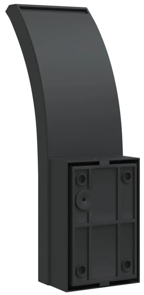 Candeeiros parede LED exterior c/ sensor 2 pcs alumínio preto