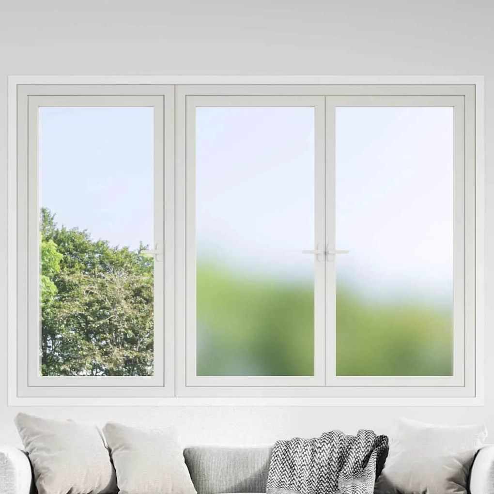 vidaXL Filme de Janela Estática Cinza Fosco 90 x 500 cm PVC