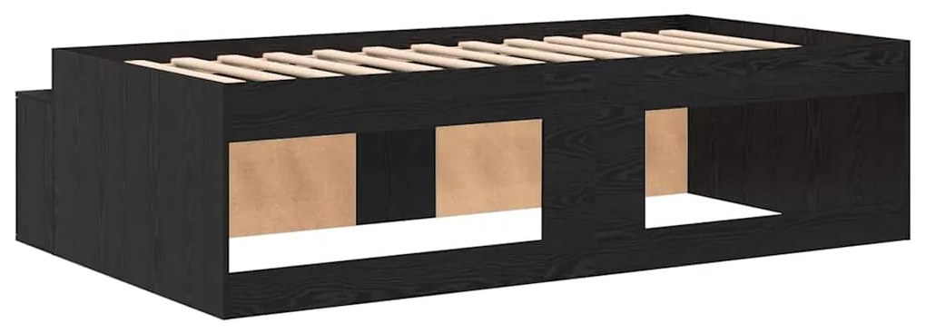 Estrutura de Cama Carvalho Preto 80x200 cm