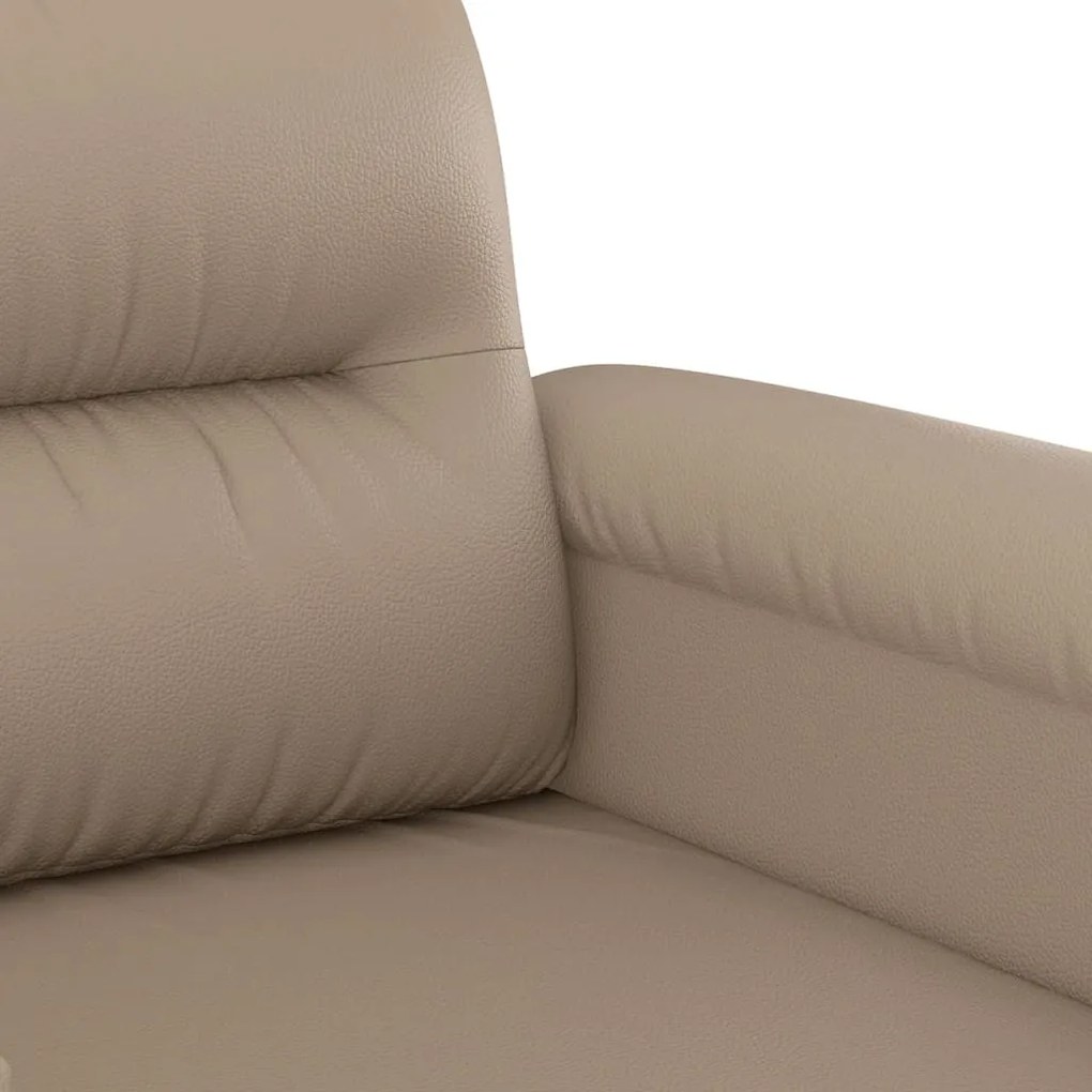 Poltrona 60 cm couro artificial cappuccino