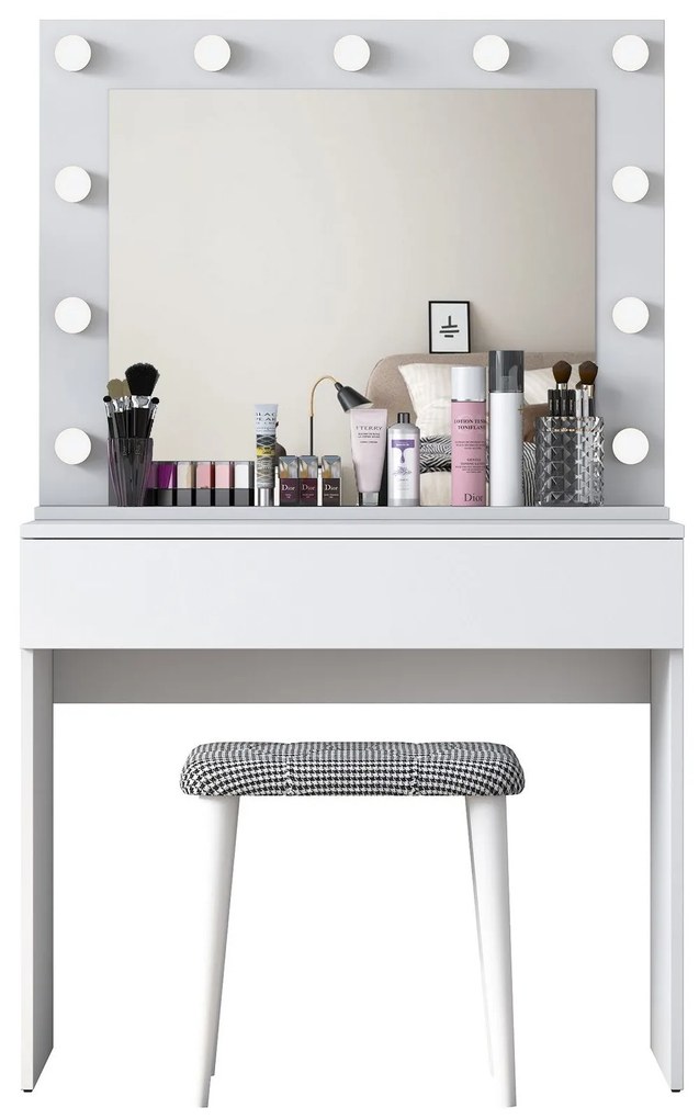 Mesa de Maquilhagem BJ121 – Branco – 90x76,8x45 cm