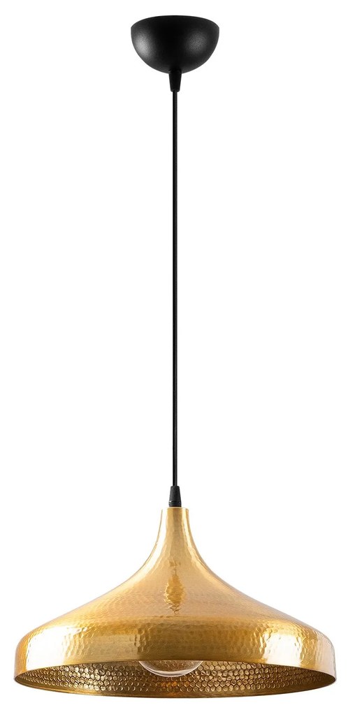 Candeeiro de Teto Tattoo – Dourado e Preto – 36 x 36 cm