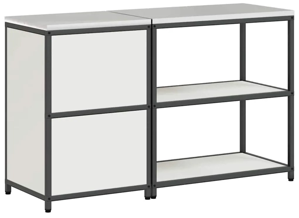Conjunto de Armazenamento de Cozinha 2 pcs Branco