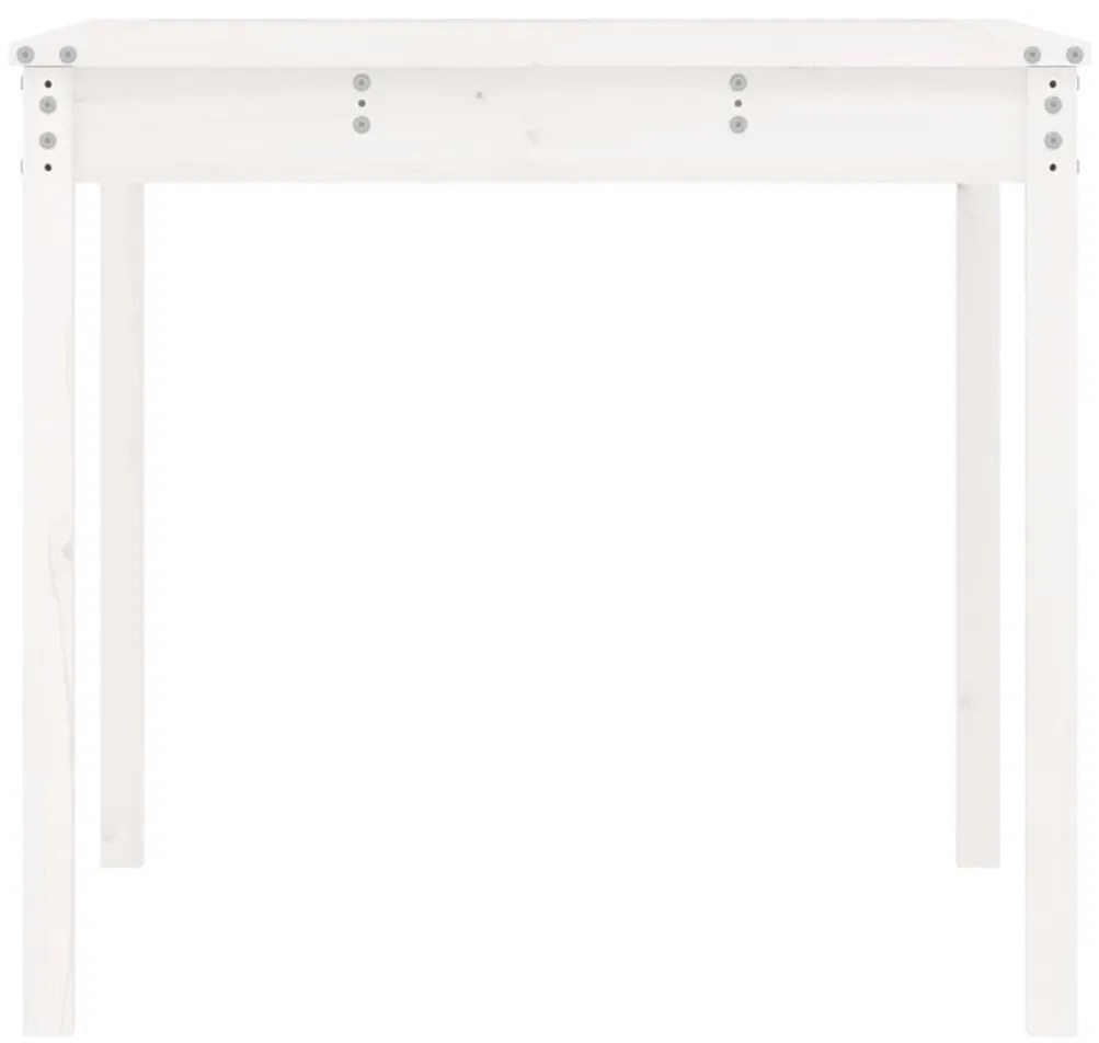 Mesa de jardim 121x82,5x76 cm madeira de pinho maciça branco