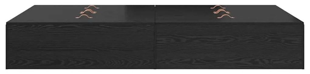 Estrado de Cama com Arrumação Preto Carvalho 120x190 cm