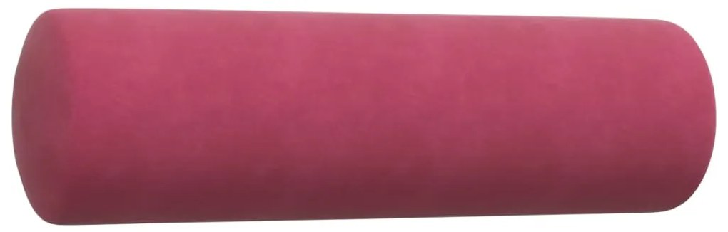 4pcs conjunto sofás c/ almofadões e rolos veludo vermelho tinto