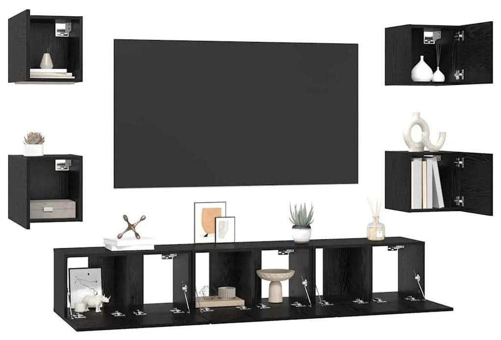 Conjunto de móvel de TV Outros com armazenamento com porta 7 pcs Carva