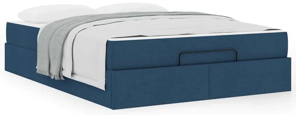 Estrutura da Cama Outros com armazenamento Azul 160 x 200 cm tecido