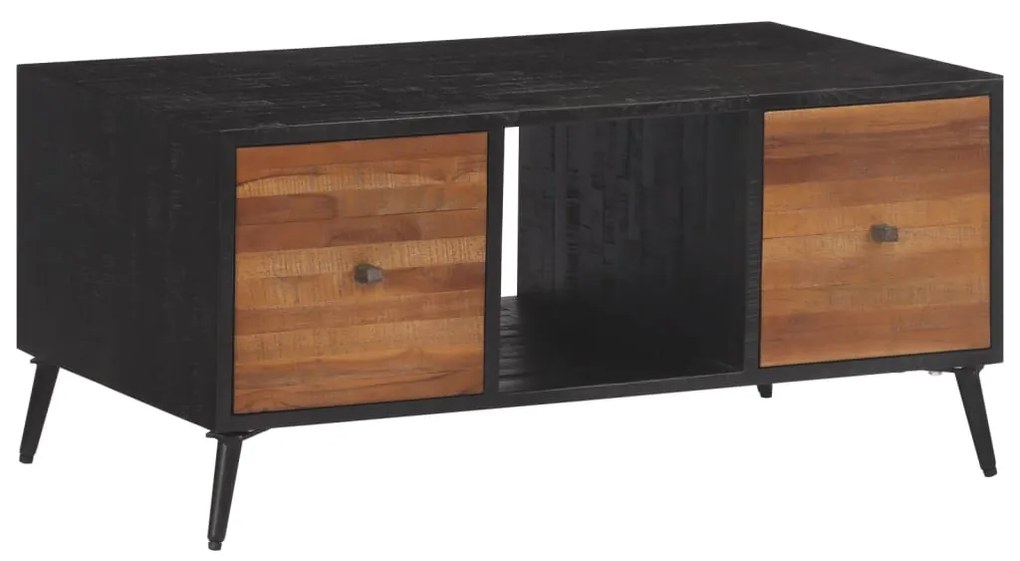 vidaXL Mesa de centro 90x50x41 cm teca recuperada maciça