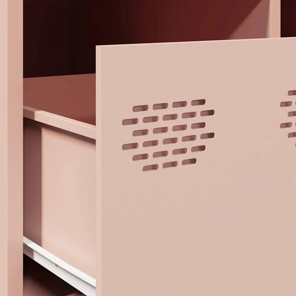 Mesa de centro 101,5x50x43,5 cm aço laminado a frio rosa