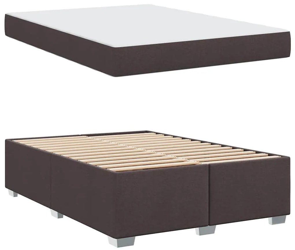 Estrutura da Cama Outros Castanho escuro 160 x 200 cm tecido
