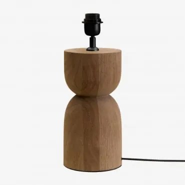 Base Para Lâmpada De Mesa Diniz Madeira De Manga & ↑30 Cm - Sklum