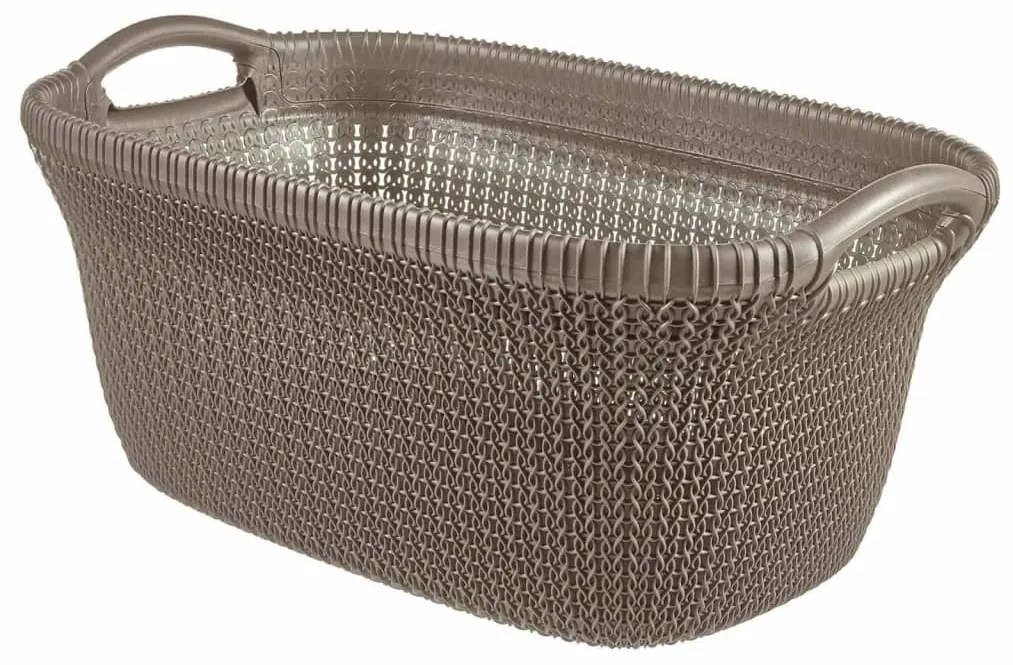 443839 Curver Cesto para roupa Knit 40 L castanho metálico