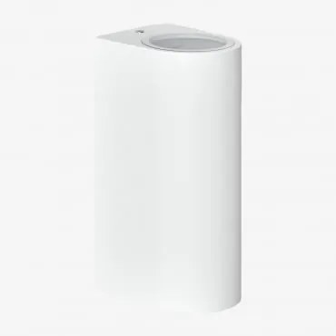 Aplique De Parede Para Exterior Em Alumínio Com 2 Pontos De Luz Pevot Design Branco - Sklum