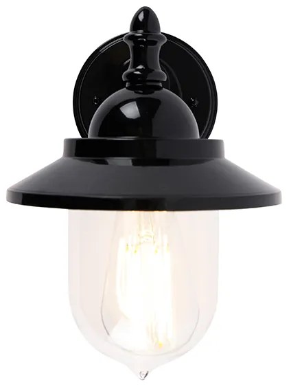 Candeeiro de parede exterior clássico preto IP44 - Oxford Moderno