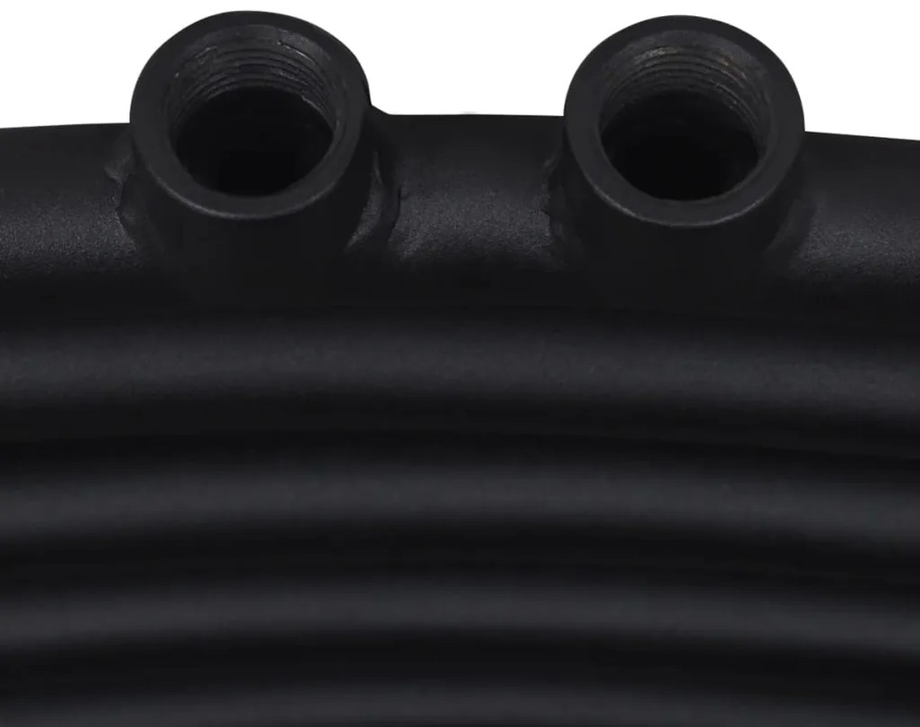 Aquecedor toalhas casa de banho curvo 500 x 764 mm preto