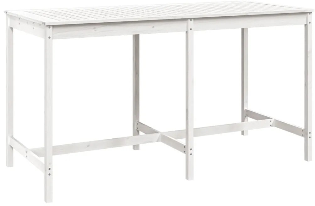 9 pcs conjunto de bar para jardim pinho maciço branco