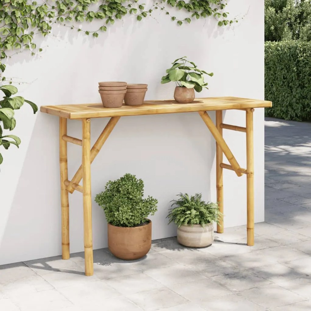 vidaXL Mesa consola 115x39x75 cm bambu