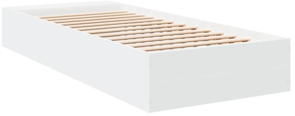 Estrutura de cama 90x200 cm derivados de madeira branco