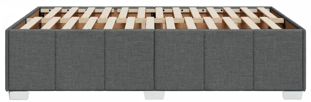 Estrutura de cama sem colchão 120x200 cm tecido cinzento-escuro